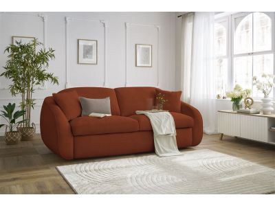 Canapé droit convertible CEZANNE ouverture express tissu lisse