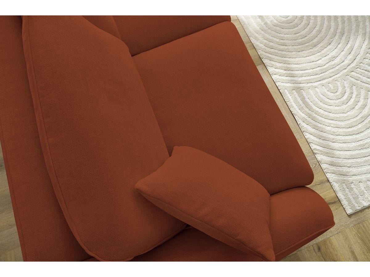 Canapé droit convertible CEZANNE ouverture express tissu lisse