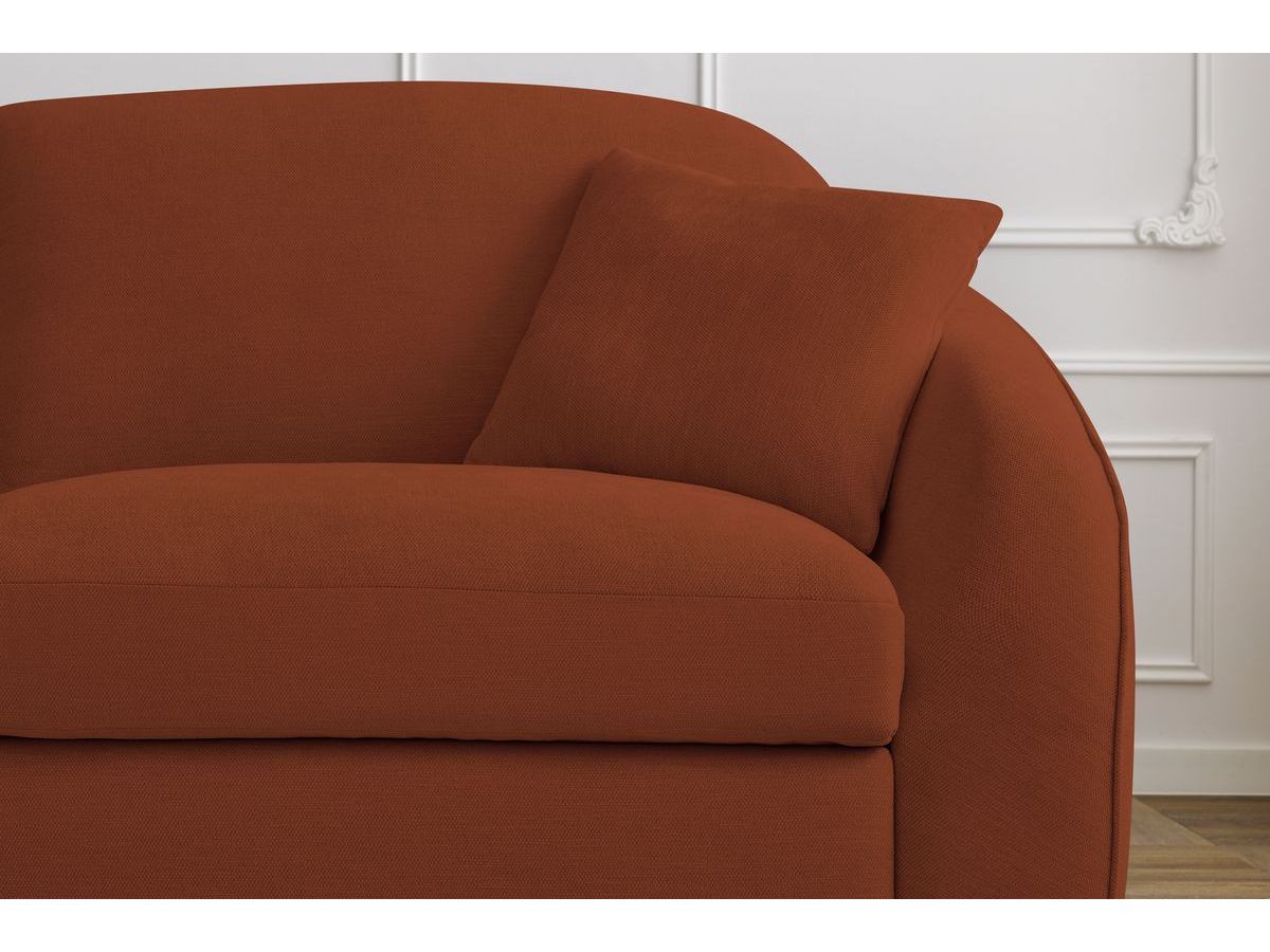 Canapé droit convertible CEZANNE ouverture express tissu lisse
