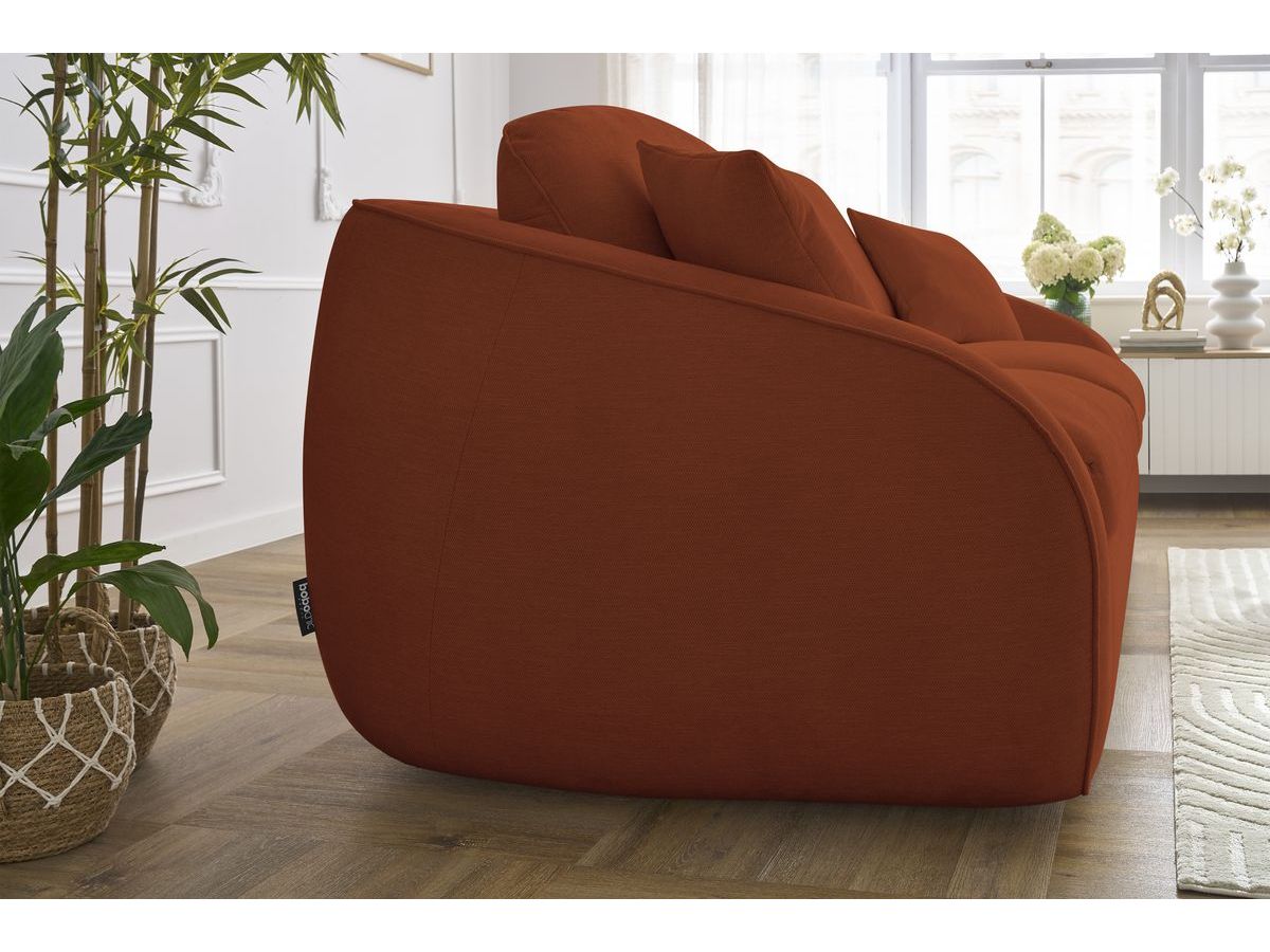 Canapé droit convertible CEZANNE ouverture express tissu lisse