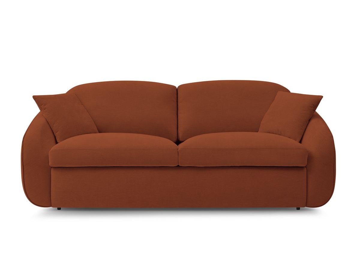 Canapé droit convertible CEZANNE ouverture express tissu lisse