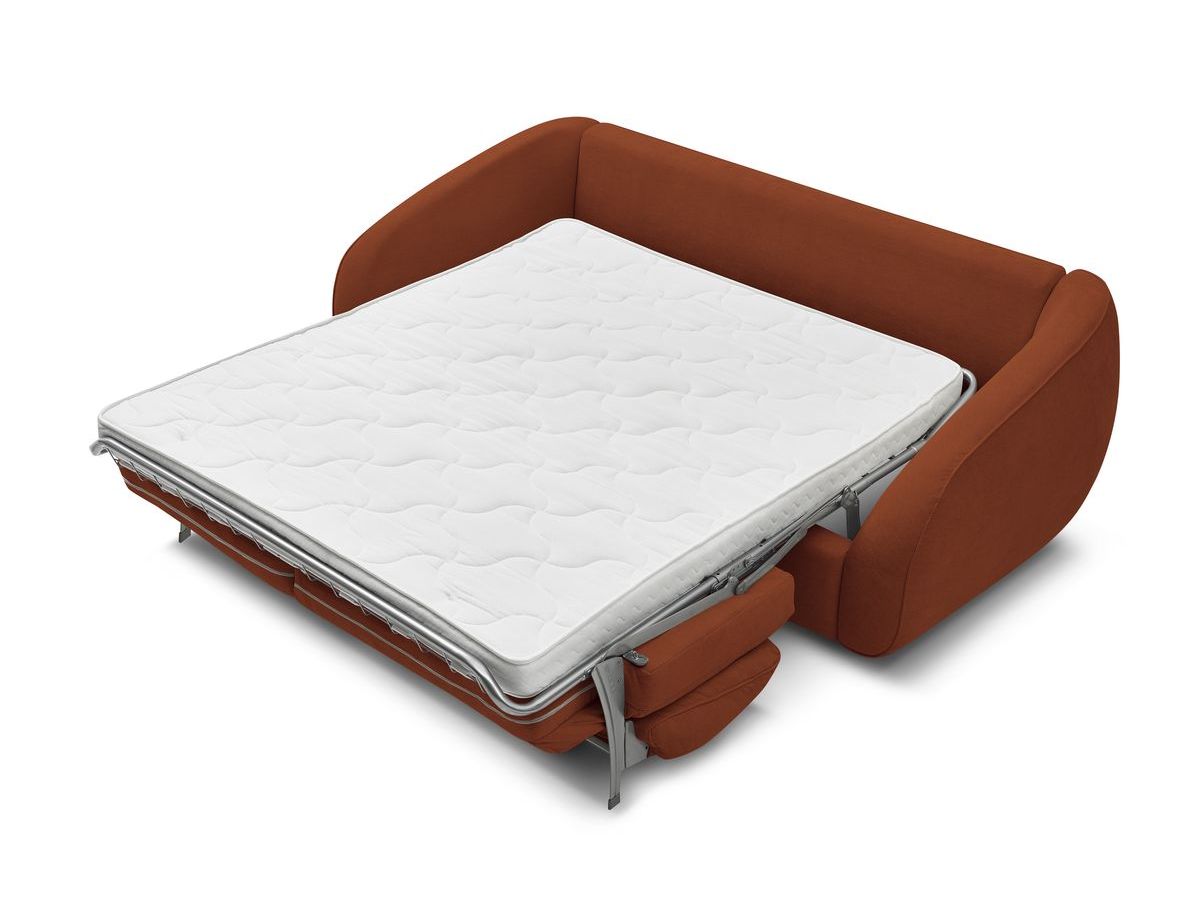 Canapé droit convertible CEZANNE ouverture express tissu lisse