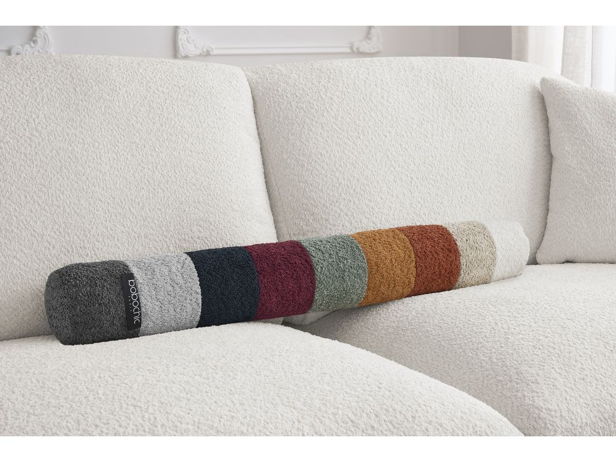 Canapé droit convertible CEZANNE ouverture express tissu bouclette