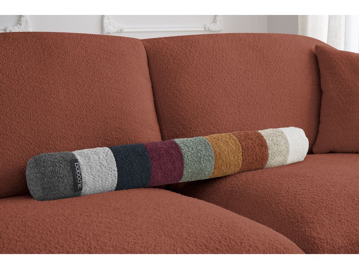 Canapé droit convertible CEZANNE ouverture express tissu bouclette