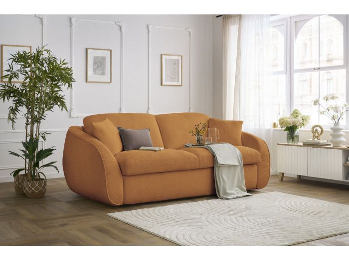 Canapé lit Cezanne ouverture express tissu bouclette