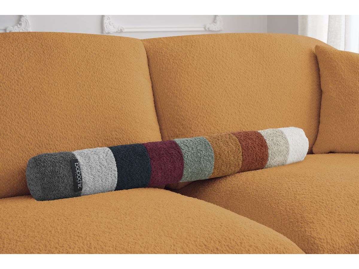 Canapé droit convertible CEZANNE ouverture express tissu bouclette