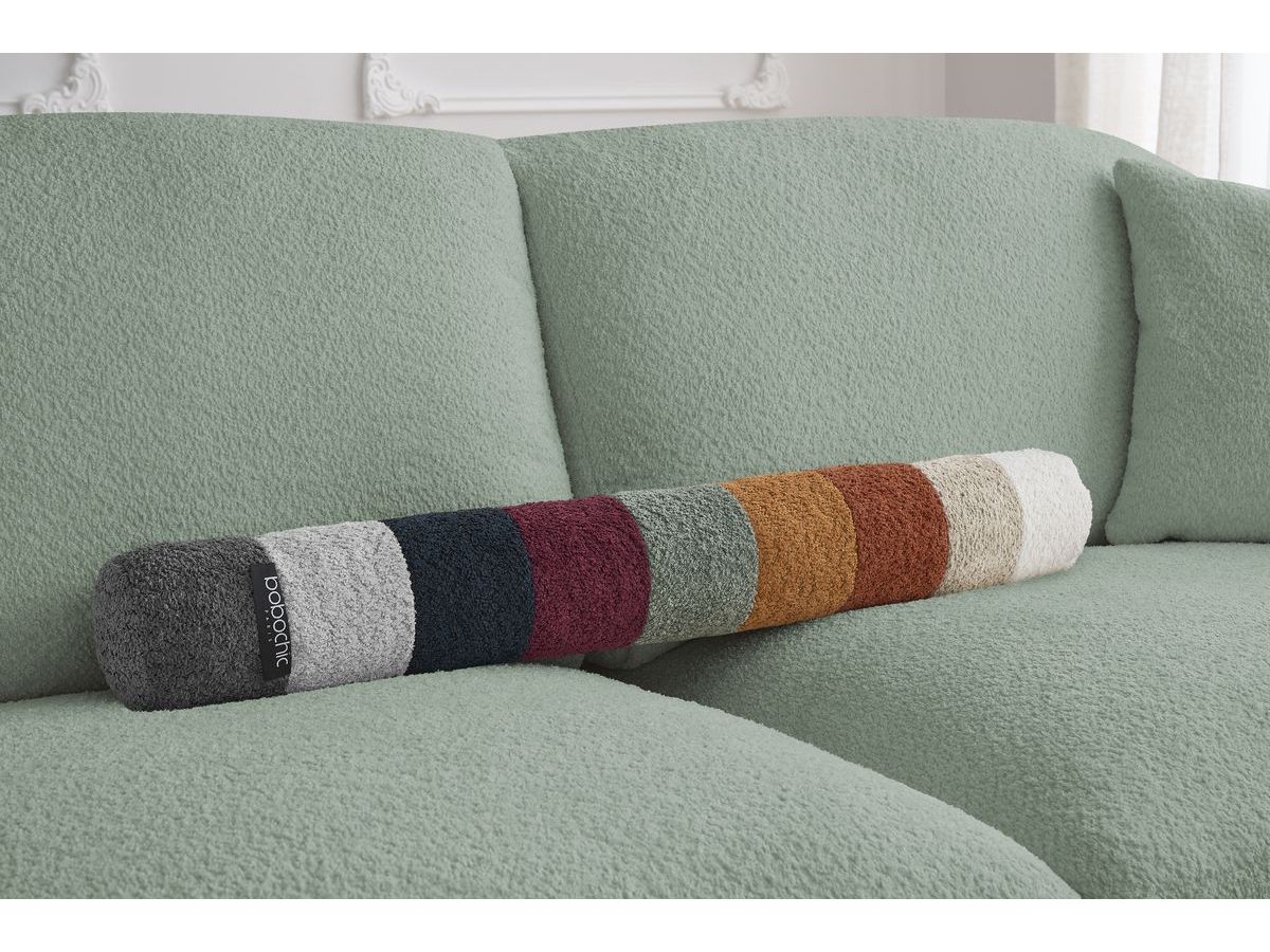 Canapé droit convertible CEZANNE ouverture express tissu bouclette
