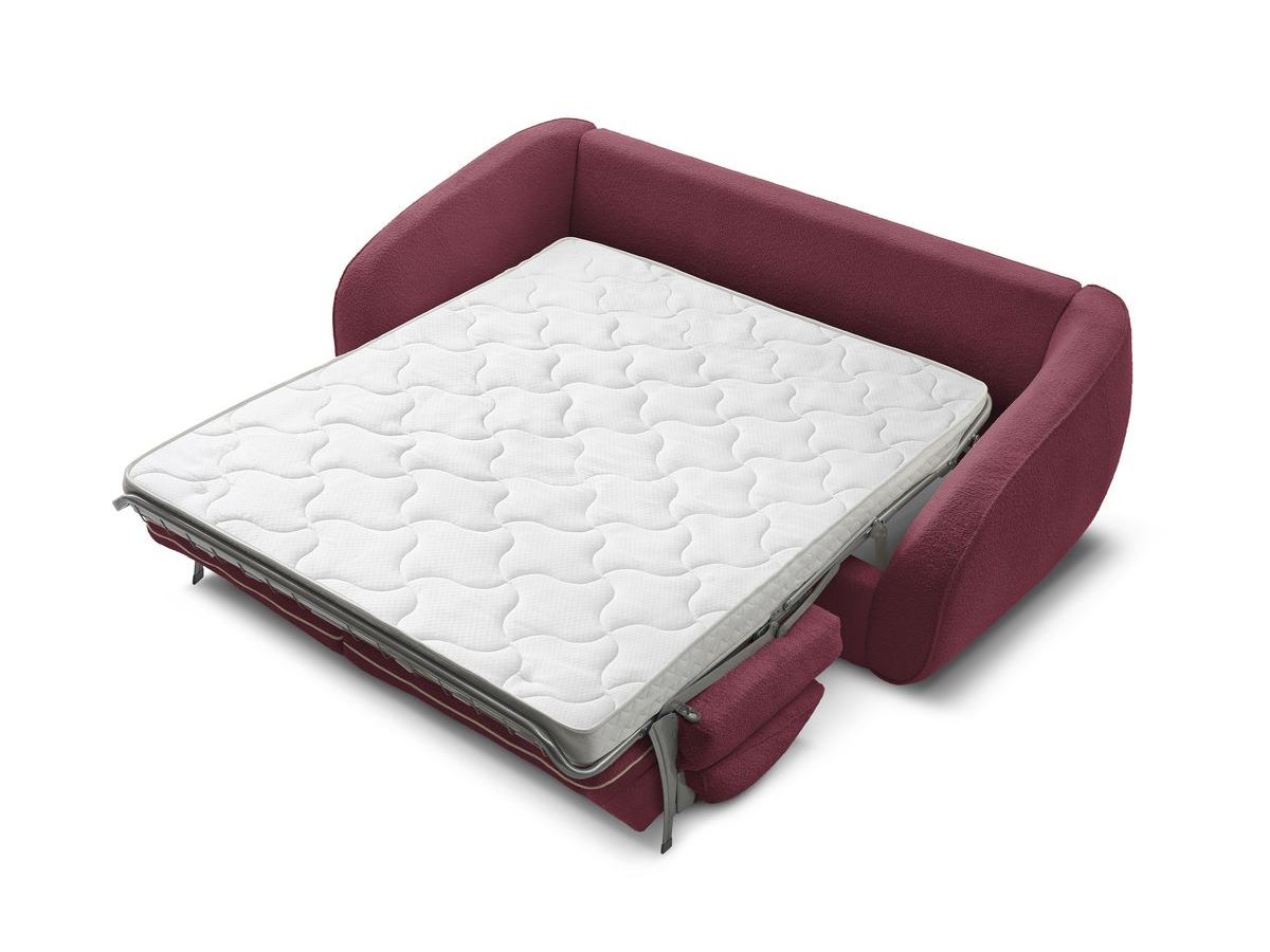 Canapé droit convertible CEZANNE ouverture express tissu bouclette