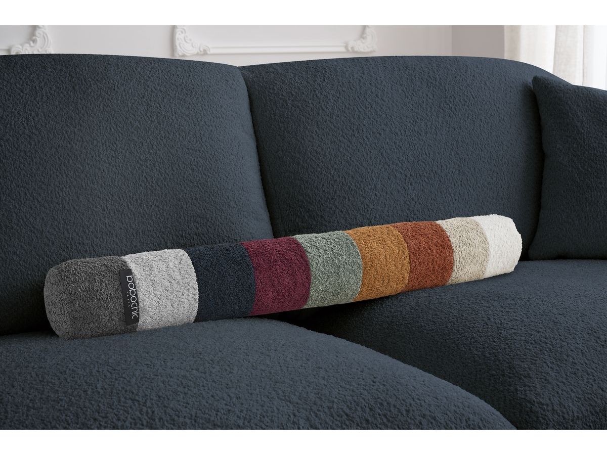 Canapé droit convertible CEZANNE ouverture express tissu bouclette