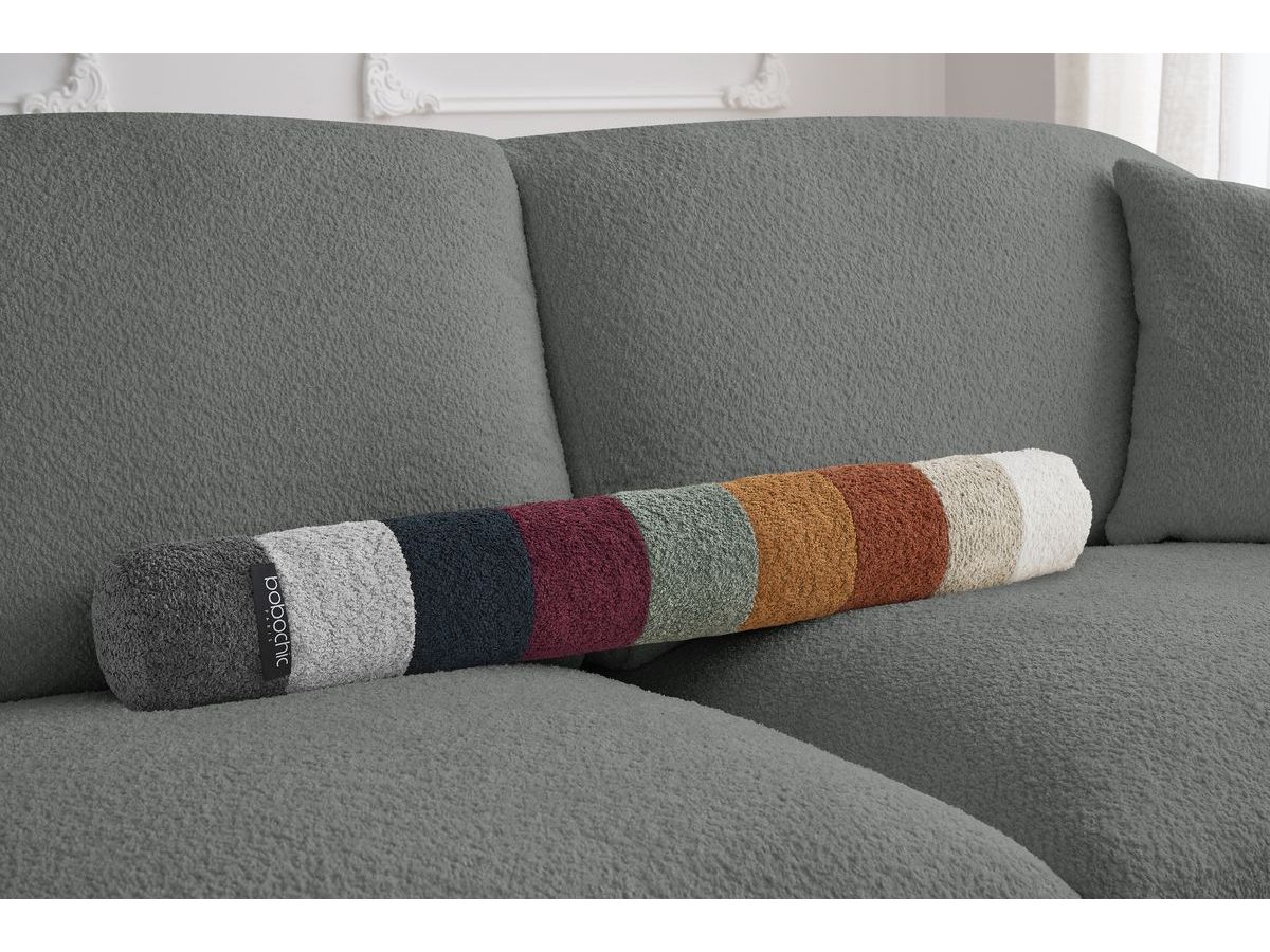 Canapé droit convertible CEZANNE ouverture express tissu bouclette