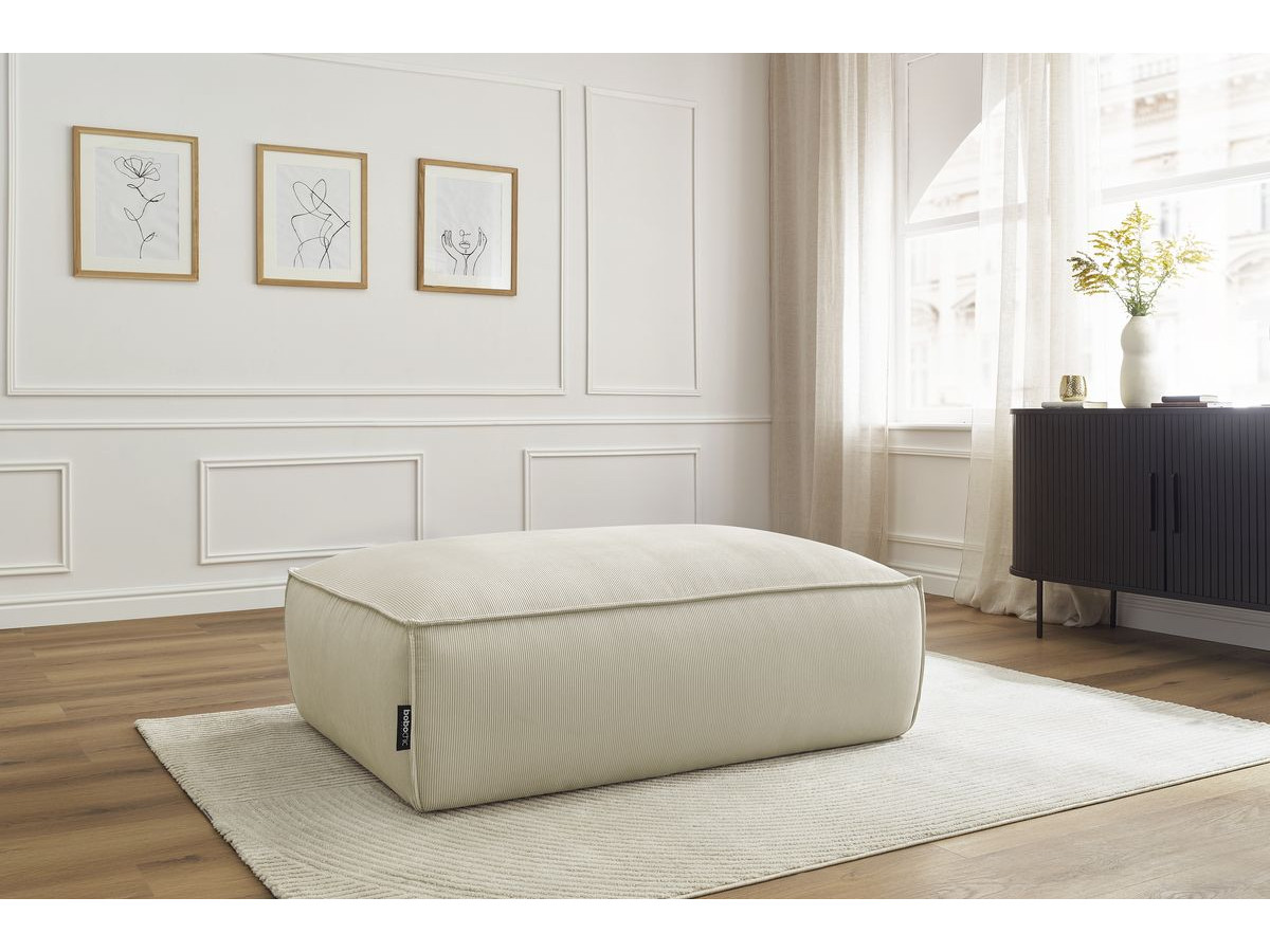 Pouf BOHEME velours côtelé beige — vue 5