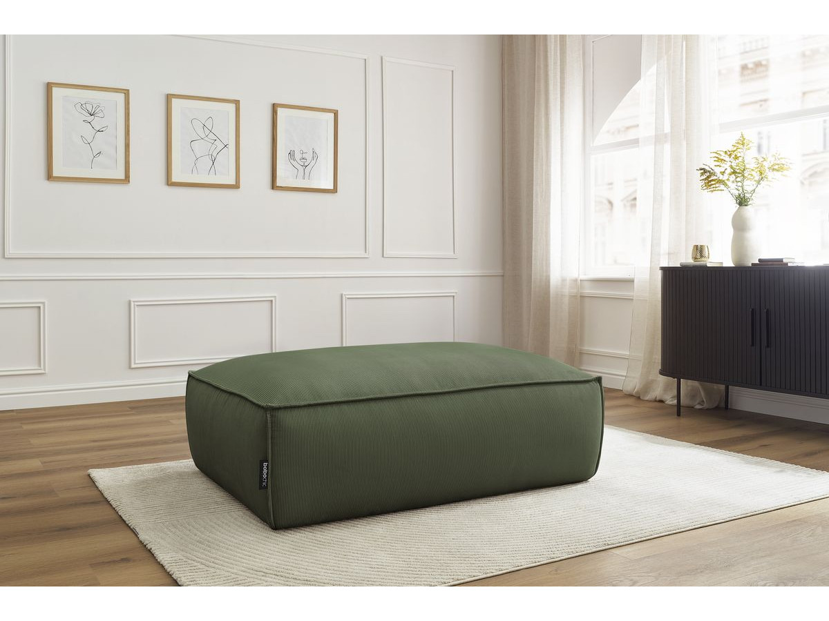 Pouf BOHEME velours côtelé vert — vue 5