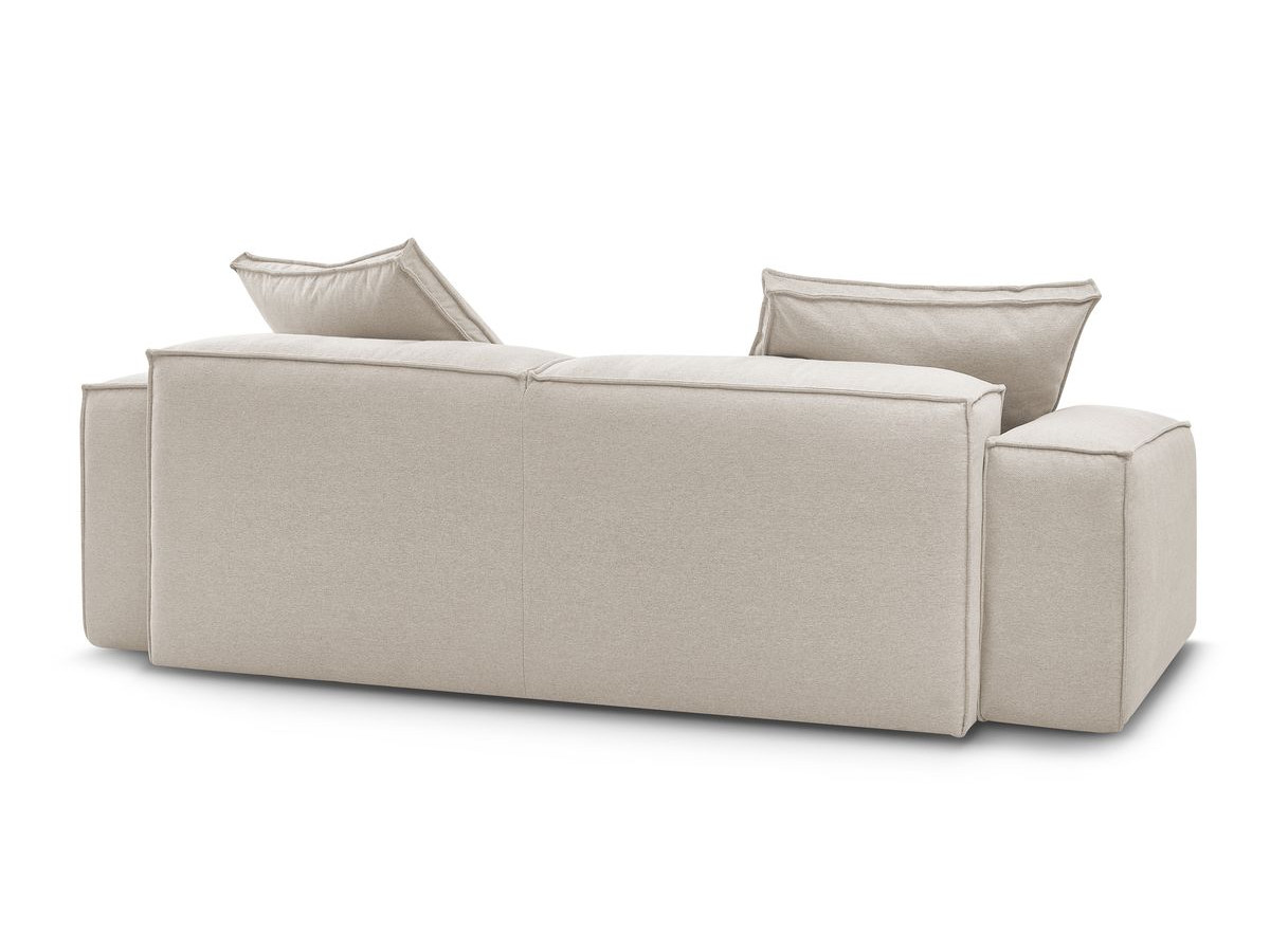 Canapé d'angle fixe EVEREST tissu chiné - Orange - Angle droit - 10 coussins
