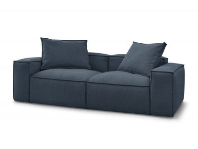 Canapé droit fixe ultra moelleux 3 places BOHEME tissu chiné