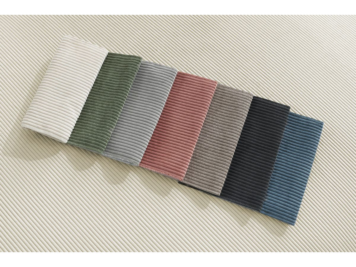 Canapé droit 3 places ultra moelleux BOHEME velours côtelé beige — vue 4