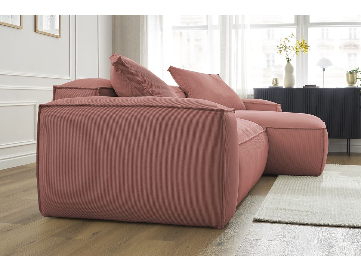 Canapé d'angle réversible ultra moelleux BOHEME velours côtelé