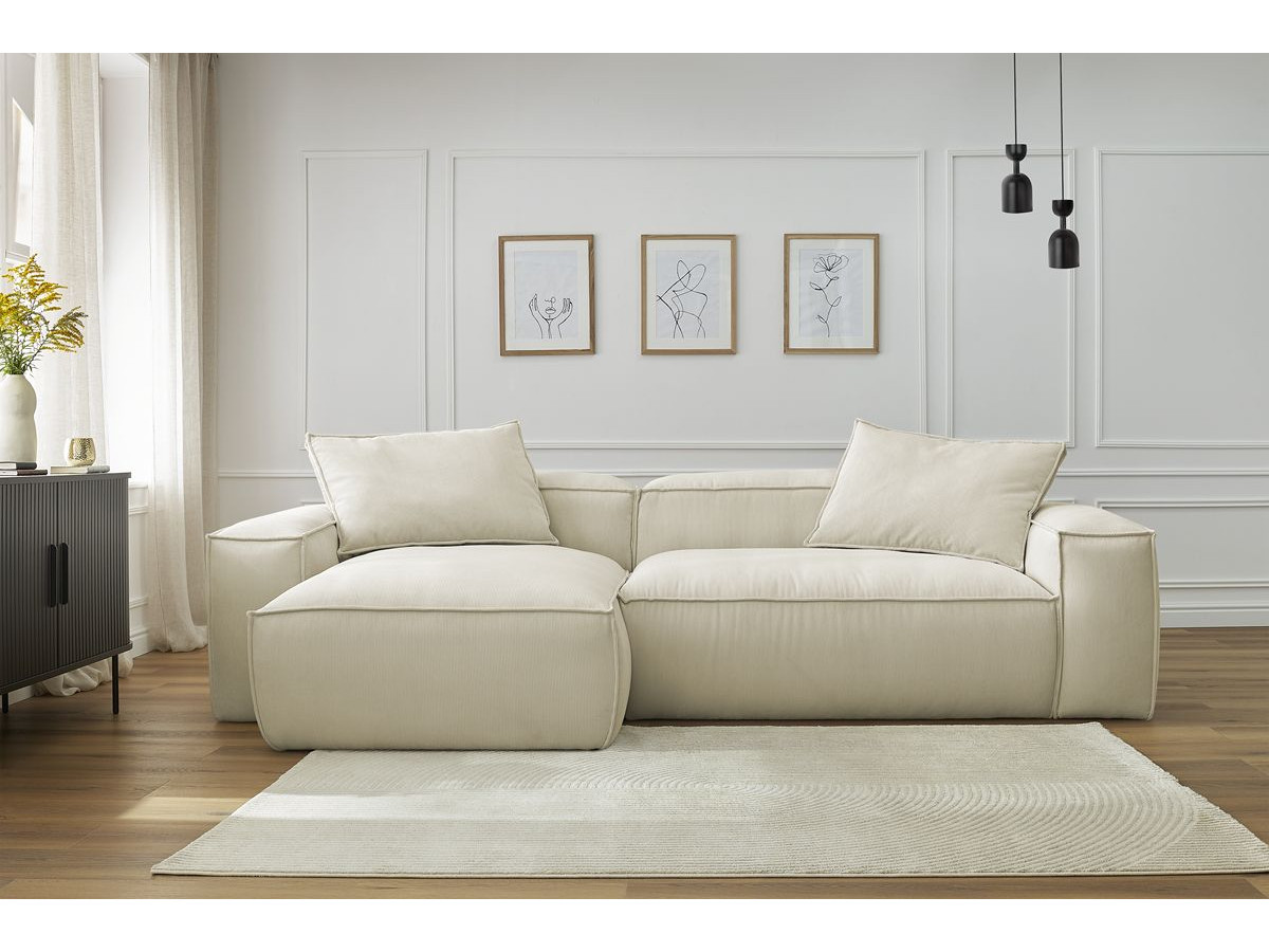 BOHEME ultrazachte omkeerbare corduroy hoekbank