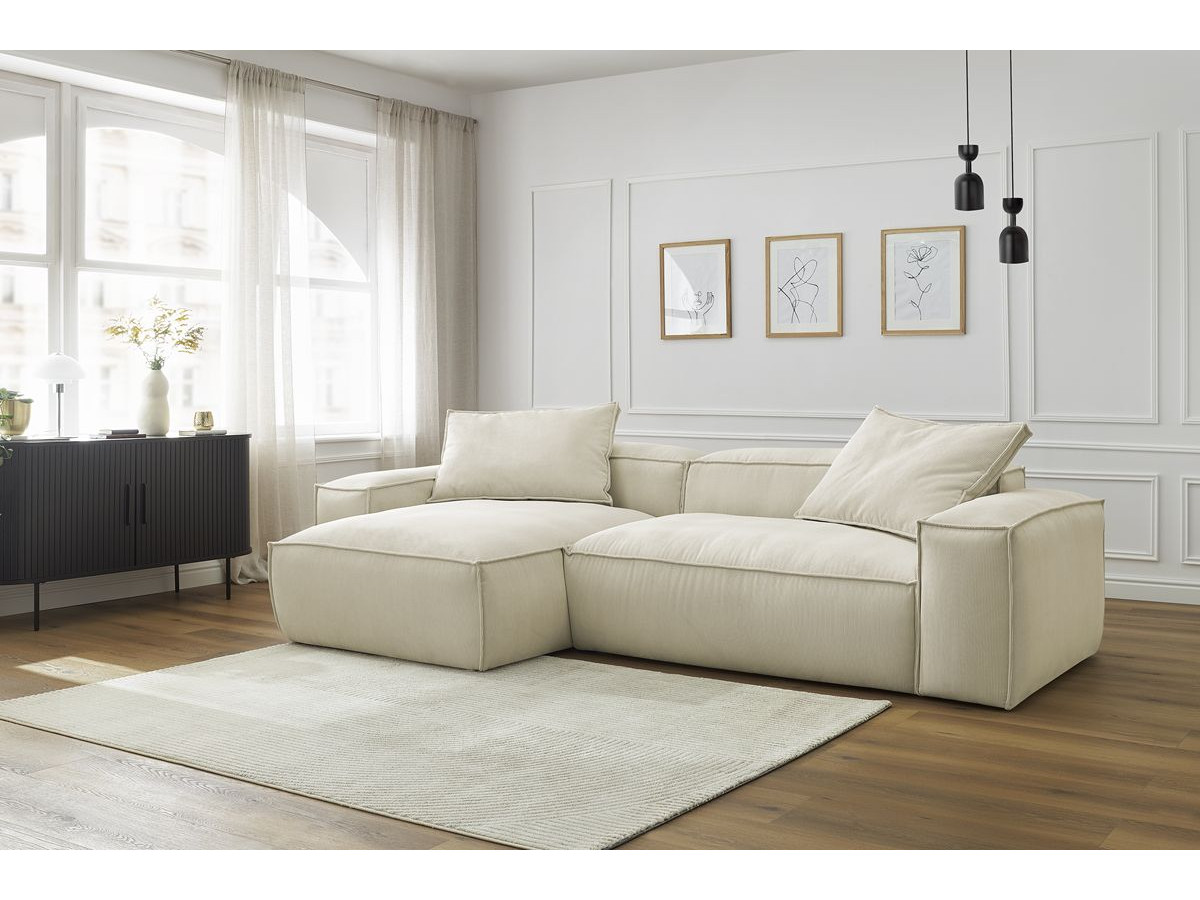 BOHEME ultrazachte omkeerbare corduroy hoekbank