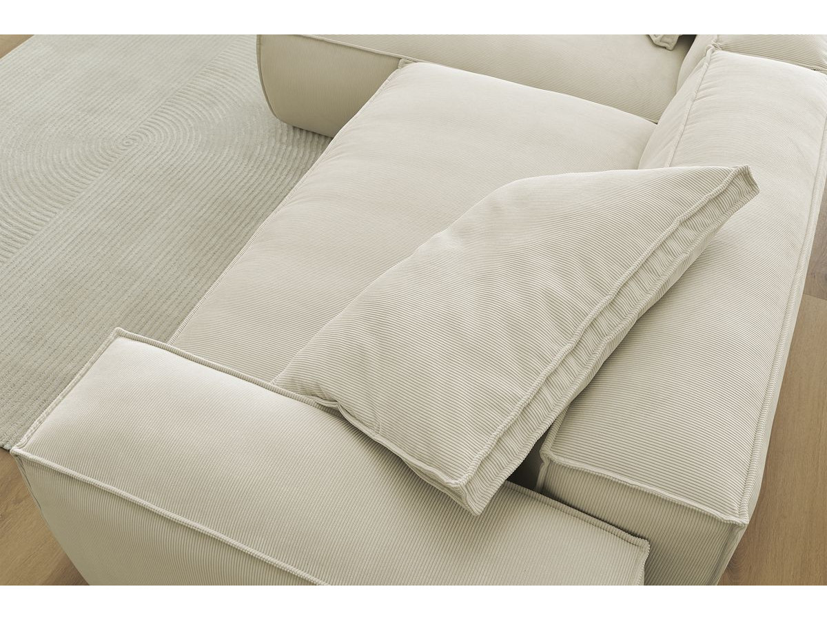 BOHEME ultrazachte omkeerbare corduroy hoekbank