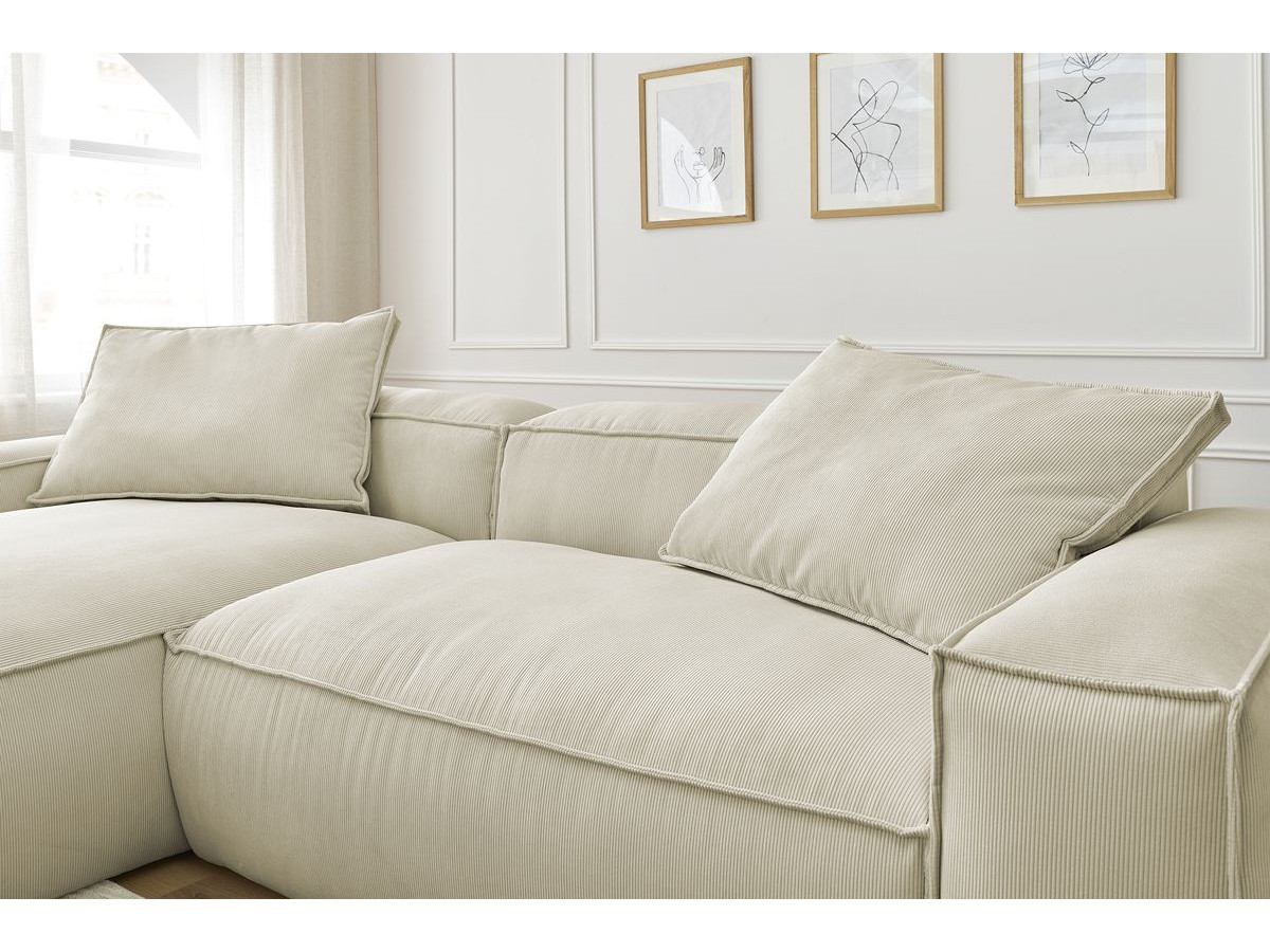 BOHEME ultrazachte omkeerbare corduroy hoekbank