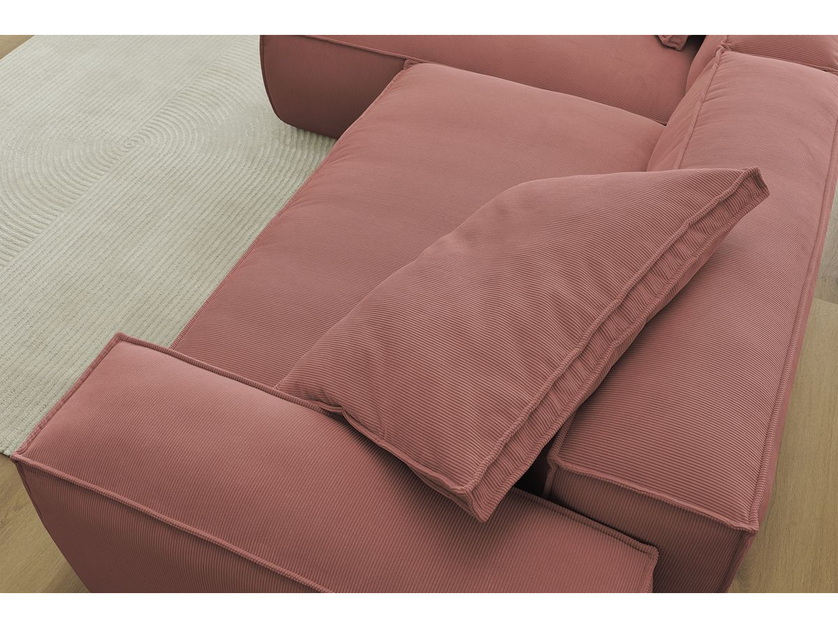 Canapé d'angle réversible ultra moelleux BOHEME velours côtelé