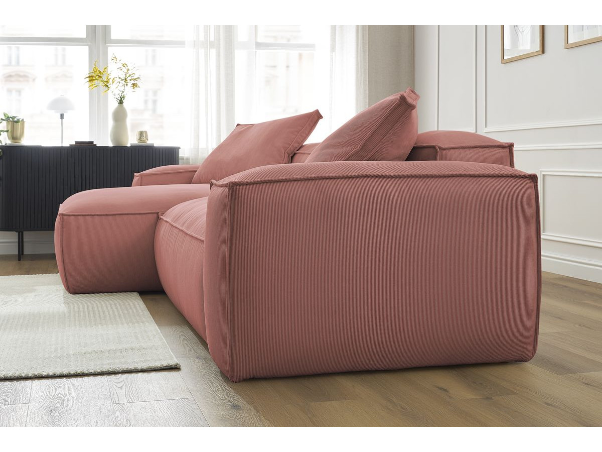 Canapé d'angle réversible ultra moelleux BOHEME velours côtelé