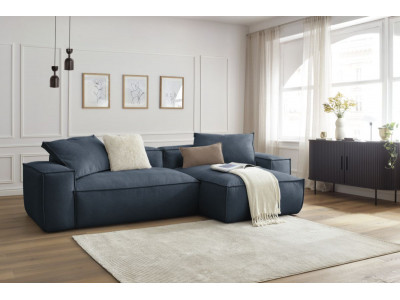 Canapé d'angle réversible ultra moelleux BOHEME tissu chiné