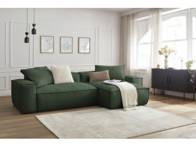 Canapé d'angle réversible ultra moelleux BOHEME tissu chiné