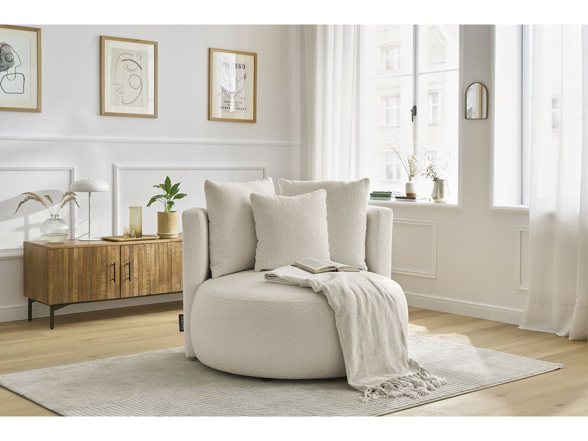 Fauteuil CESAR tissu bouclette