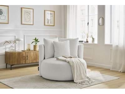 Fauteuil CESAR tissu bouclette