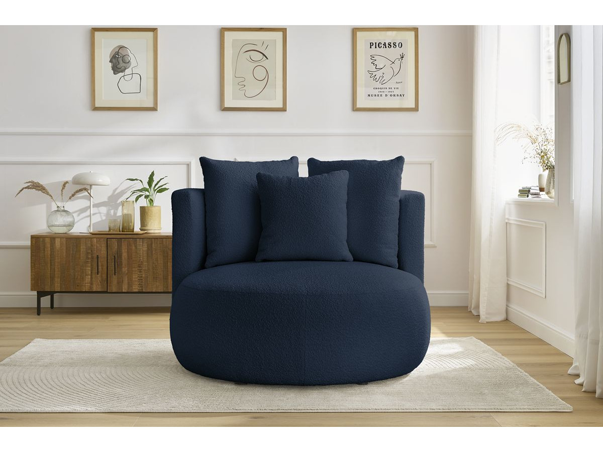 Fauteuil CESAR bouclette bleu — vue 5