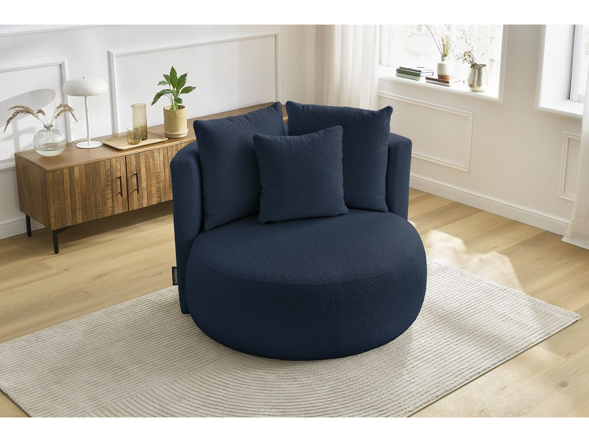 Fauteuil CESAR tissu bouclette