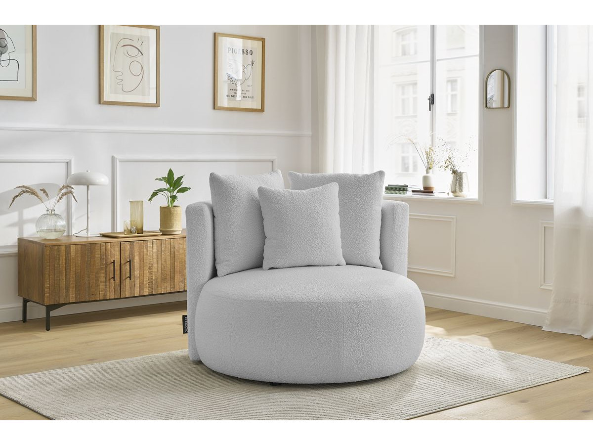 Fauteuil CESAR tissu bouclette