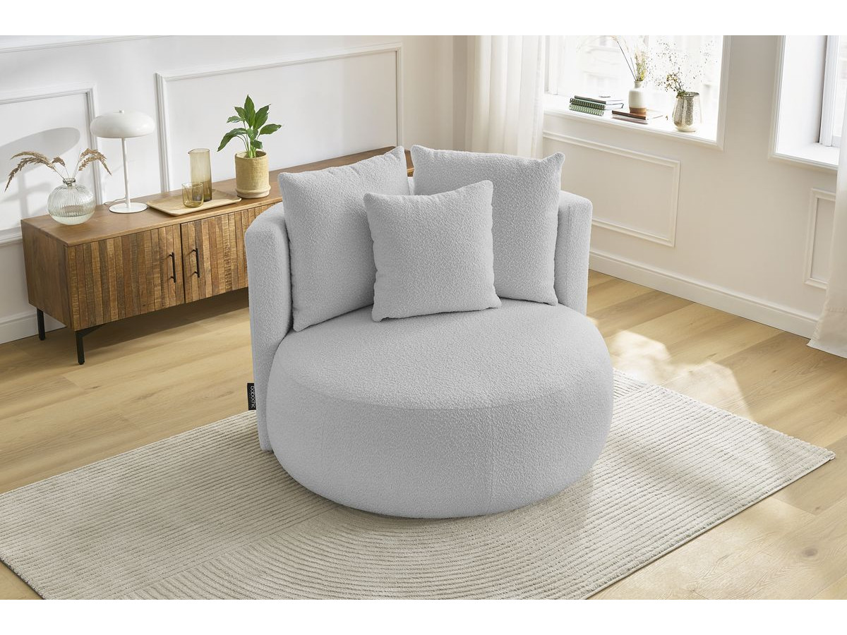 Fauteuil CESAR tissu bouclette