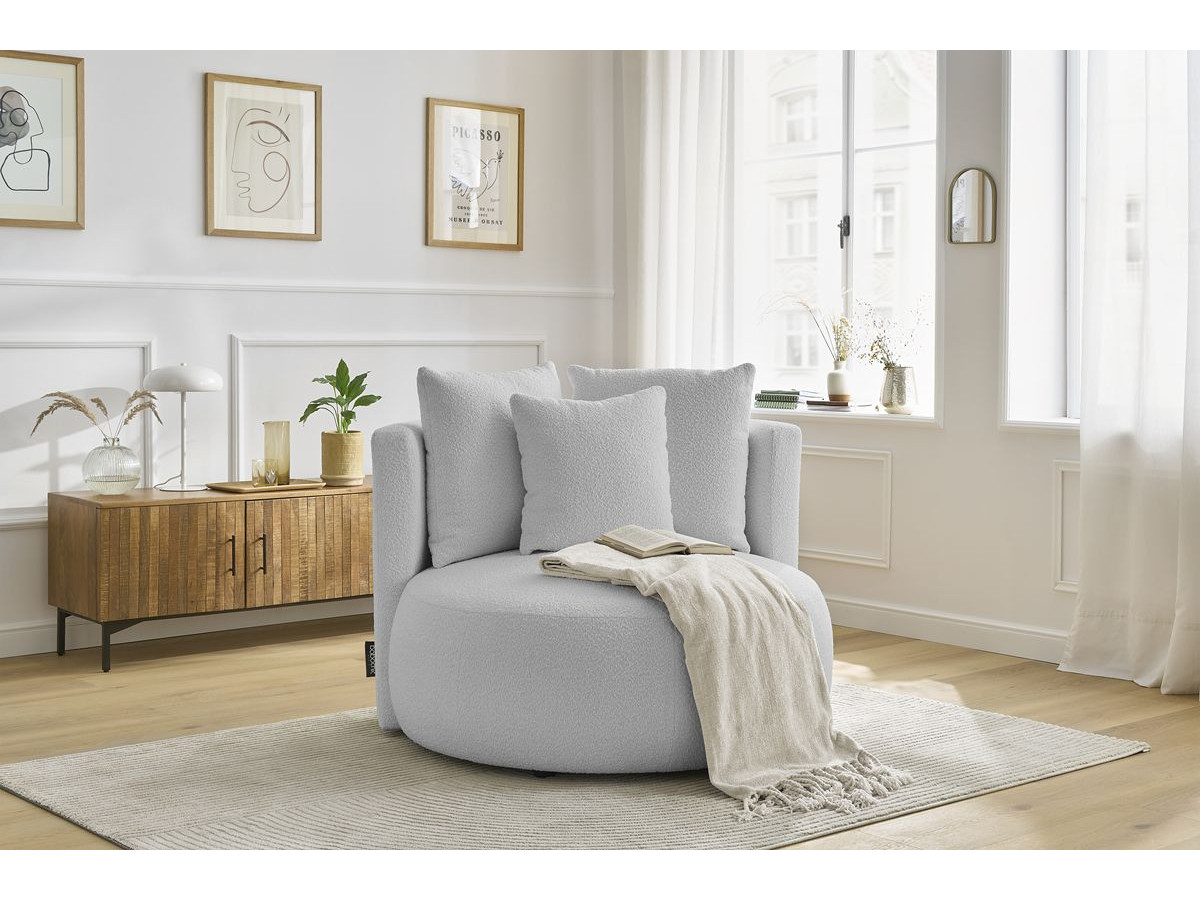 Fauteuil CESAR tissu bouclette