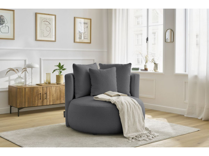 Fauteuil CESAR tissu bouclette