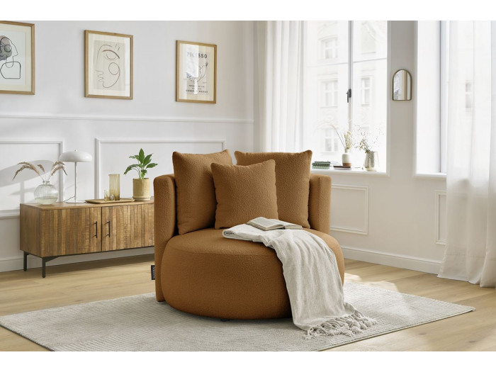 Fauteuil CESAR tissu bouclette