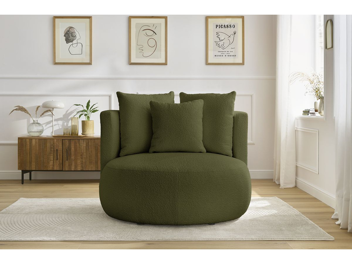 Fauteuil CESAR bouclette vert — vue 5