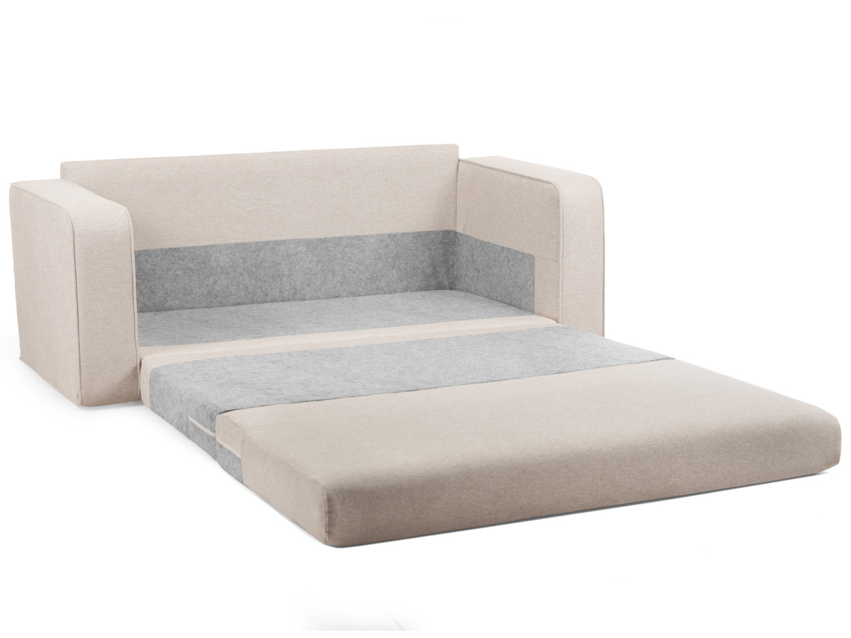 Canapé droit convertible déplimousse COME tissu chiné