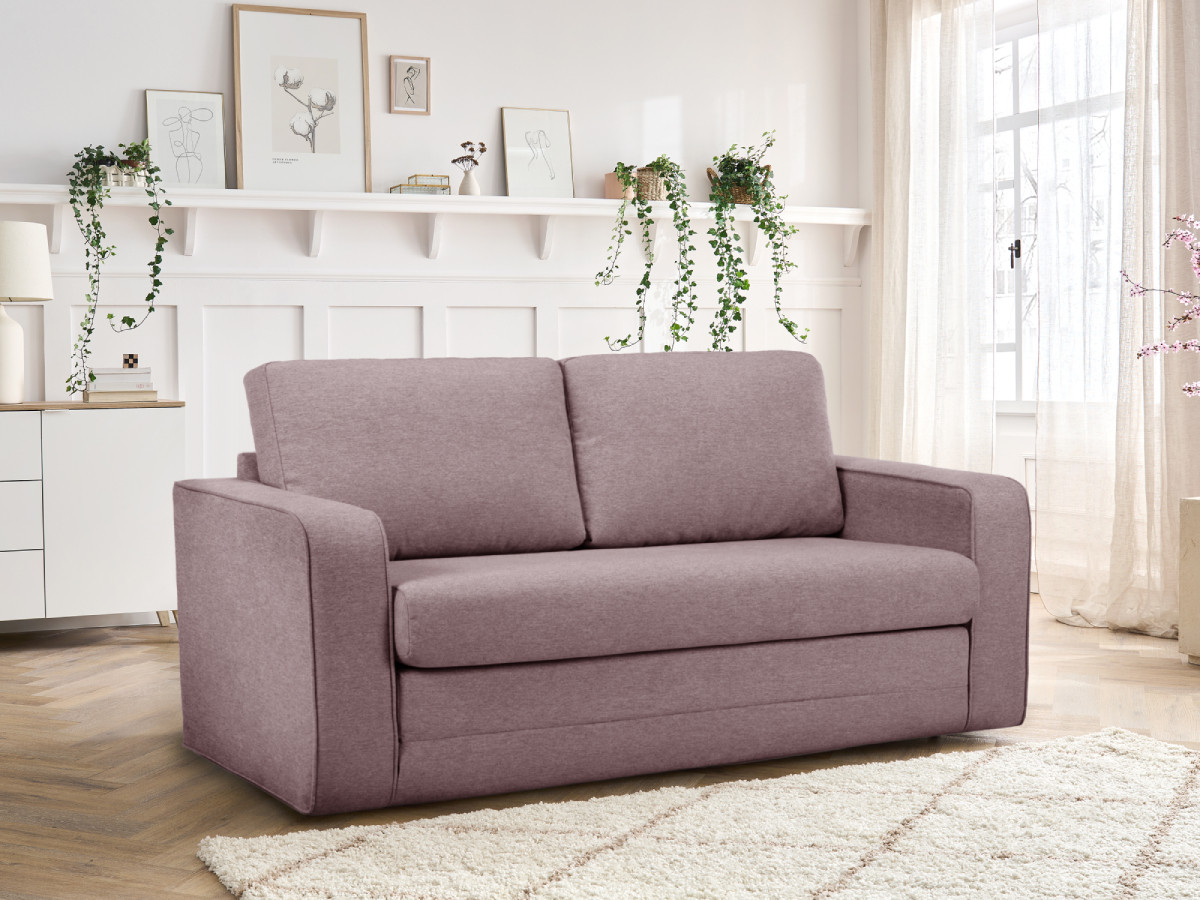 Canapé droit convertible déplimousse COME tissu chiné