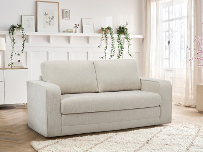 Canapé droit convertible déplimousse COME tissu texturé