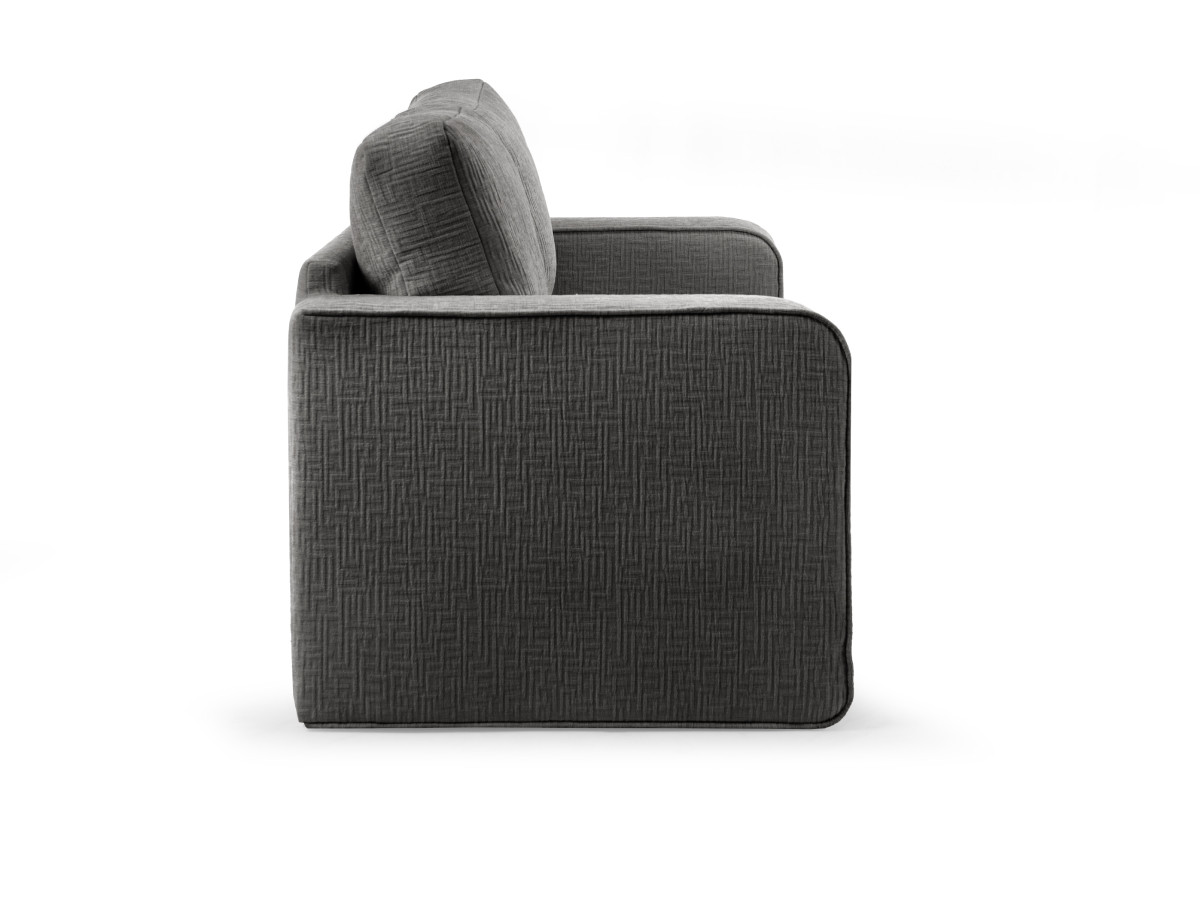 Canapé droit convertible déplimousse COME texturé gris foncé — vue 6