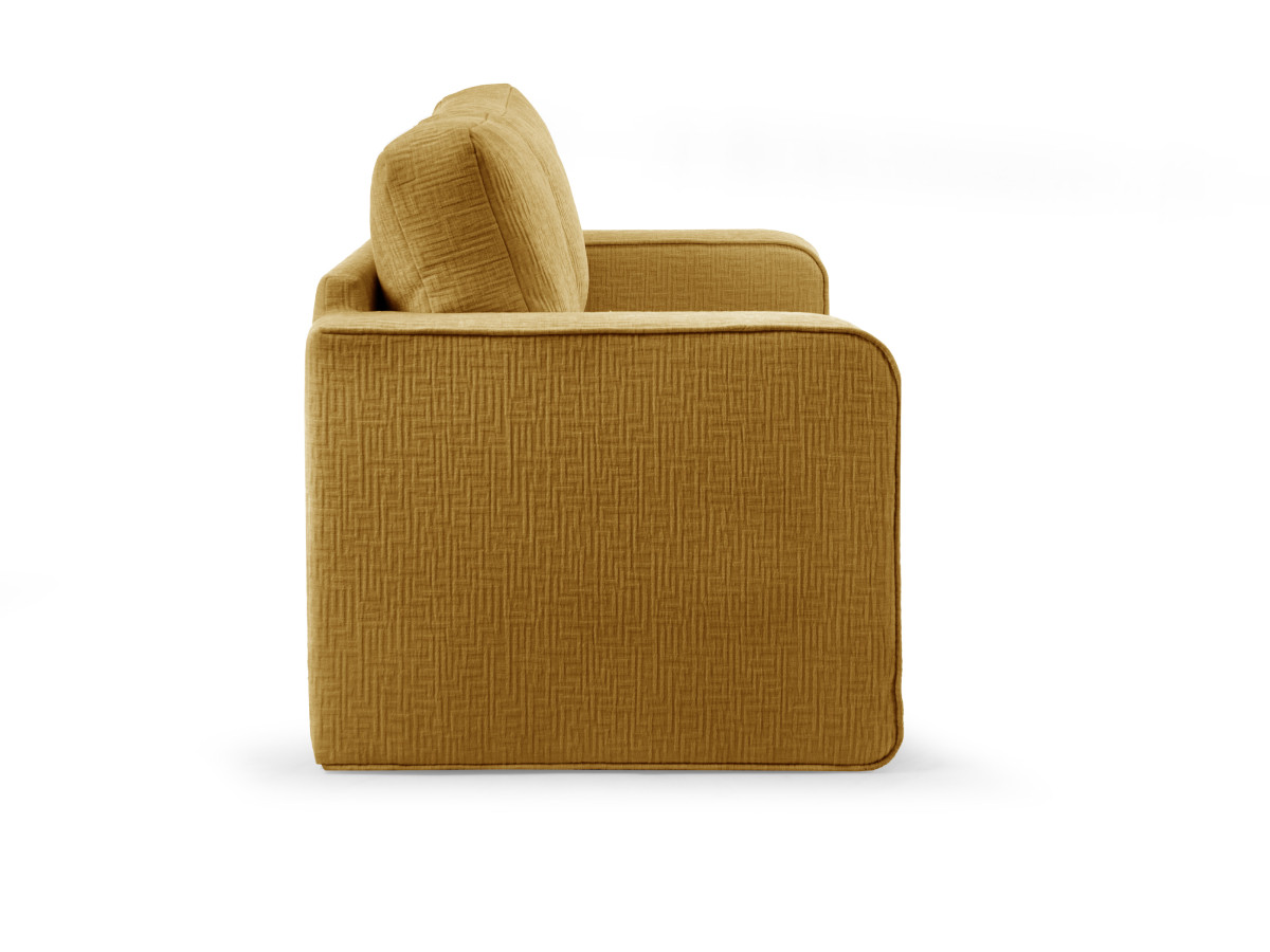 Canapé droit convertible déplimousse COME texturé jaune — vue 6