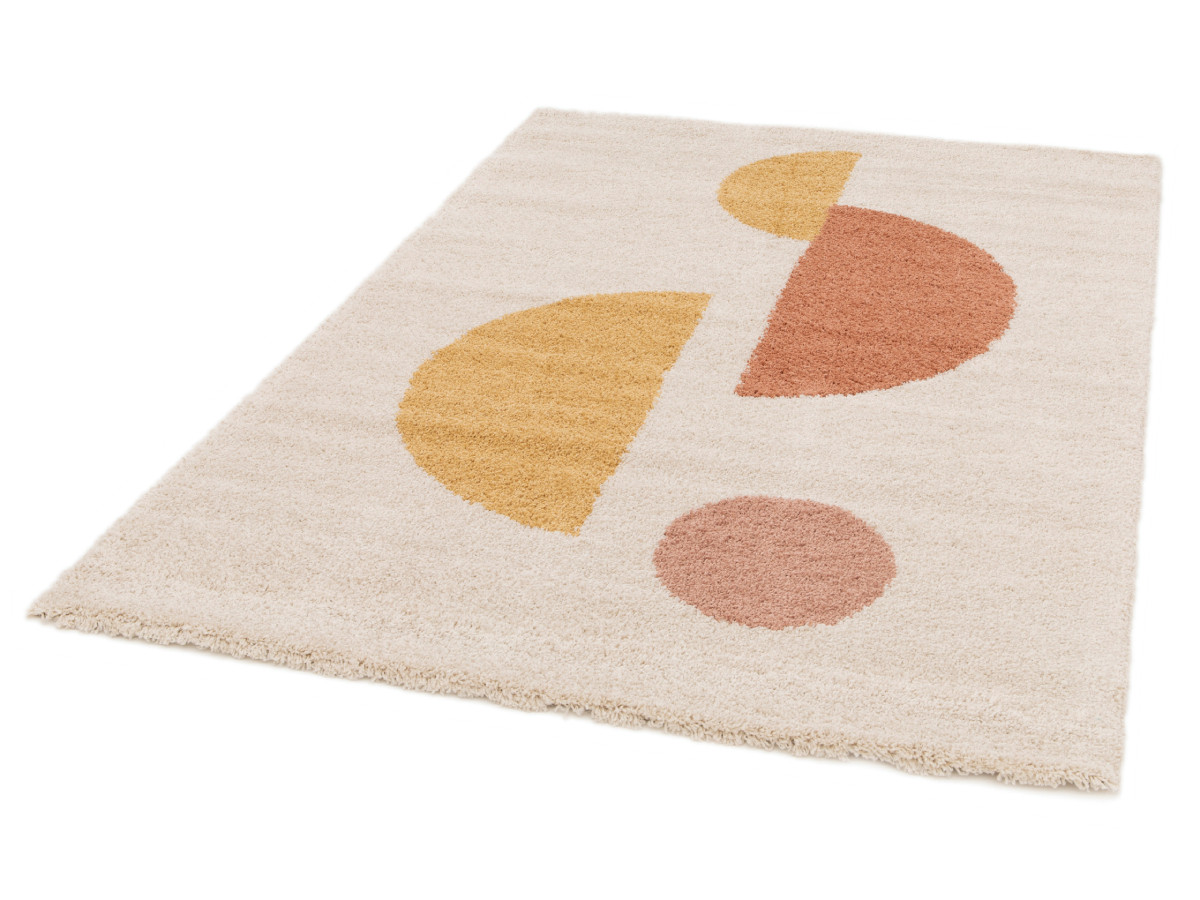 Tapis poils longs ADELINE motif abstrait