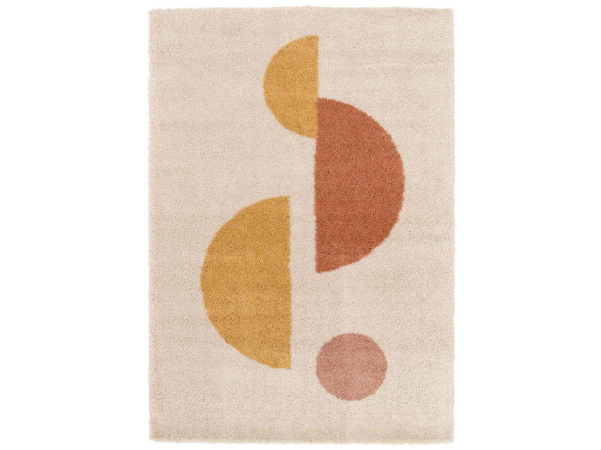 Tapis poils longs ADELINE motif abstrait