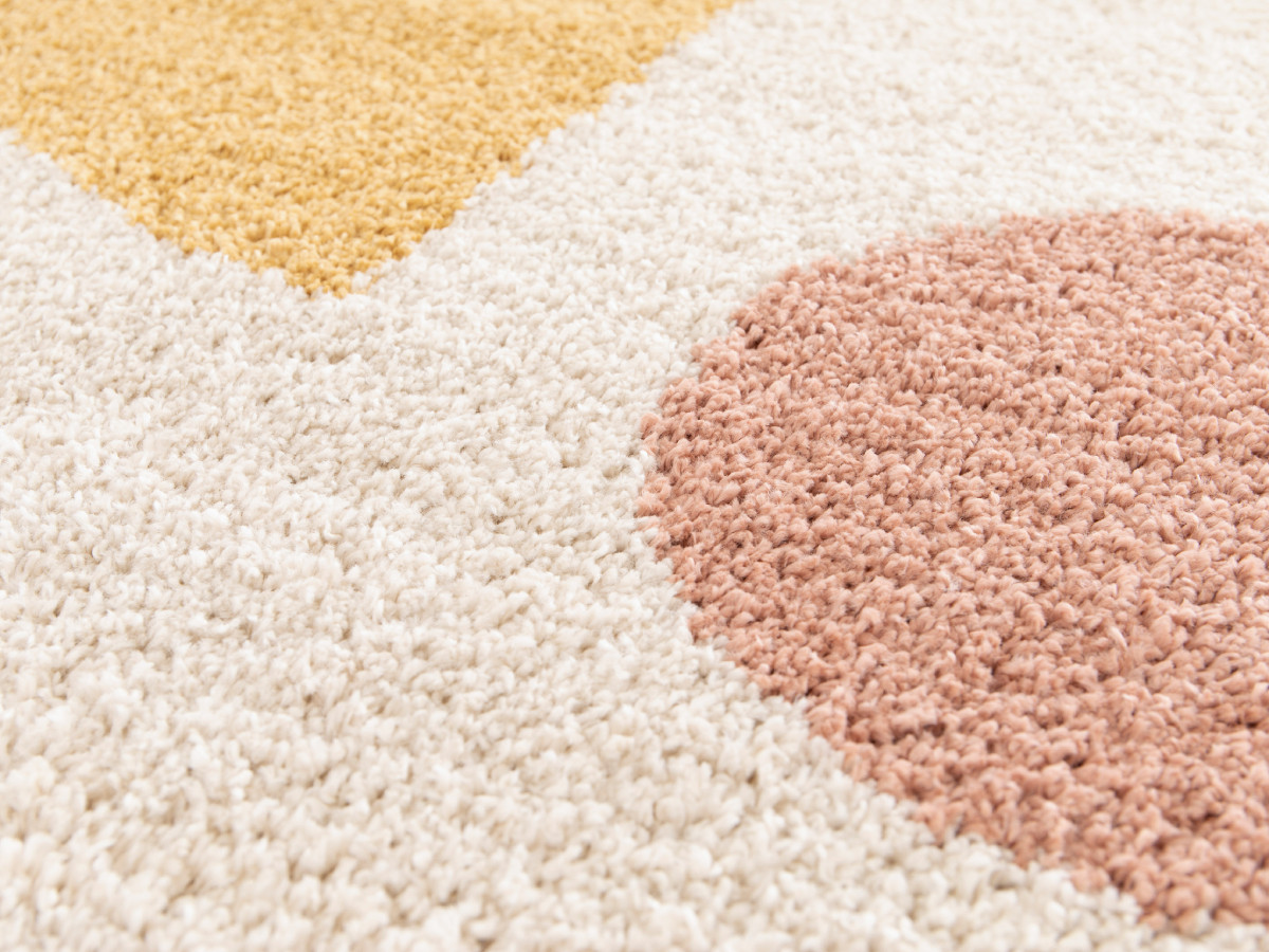 Tapis poils longs ADELINE motif abstrait