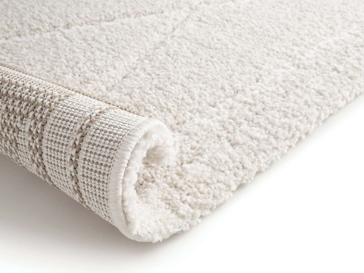 Tapis poils ras AMEL motif graphique beige — vue 5