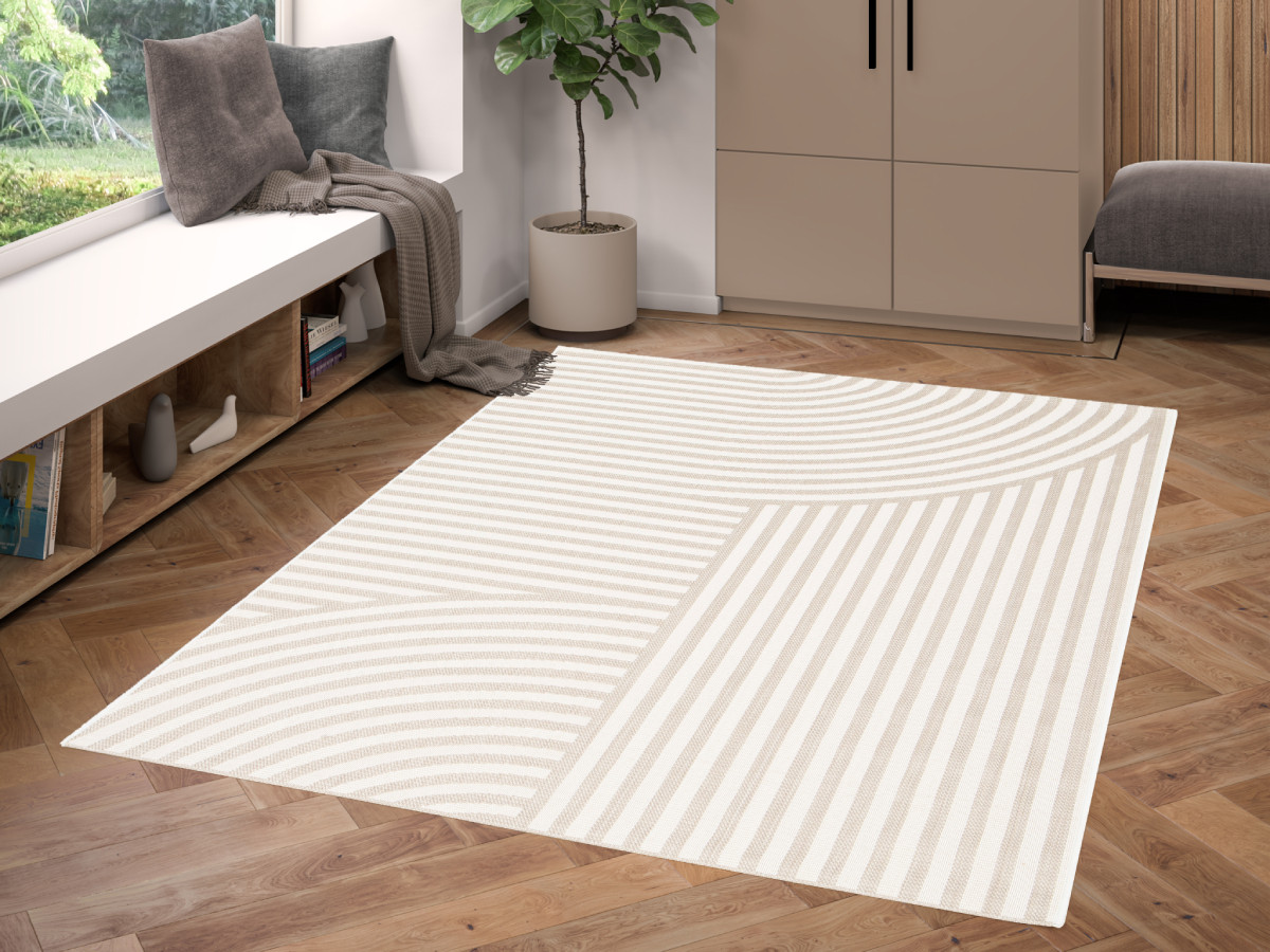 ANNIE laagpolig vloerkleed met abstract patroon