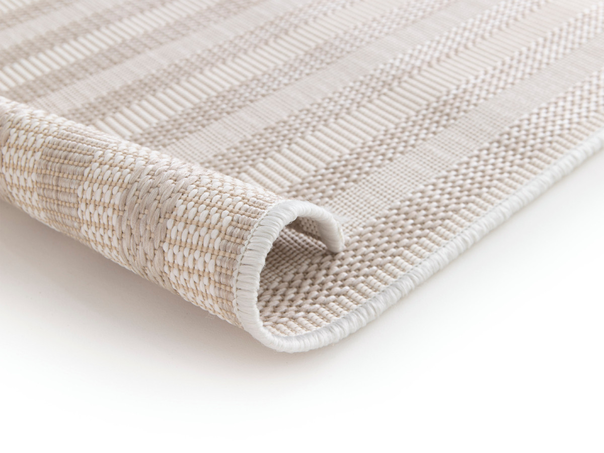 Tapis poils ras ANNIE motif abstrait beige — vue 5