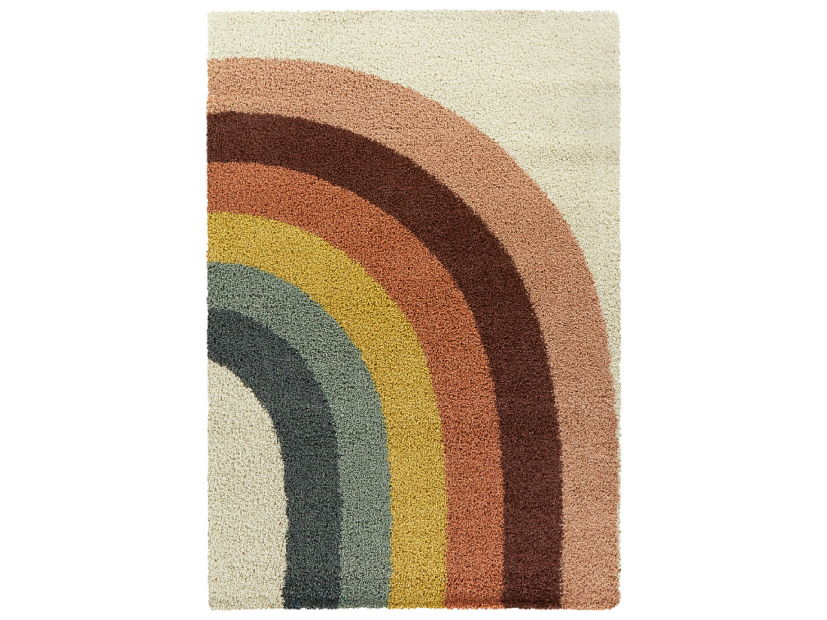 Tapis poils longs CLAIRE motif abstrait